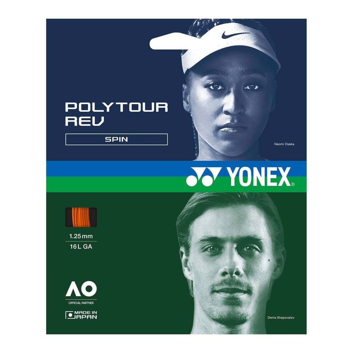 Струна Yonex Poly Tour Rev Bright Orange (12m)