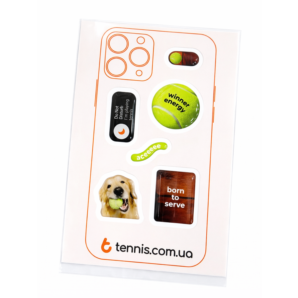 Обʼємний стікерсет tennis.com.ua