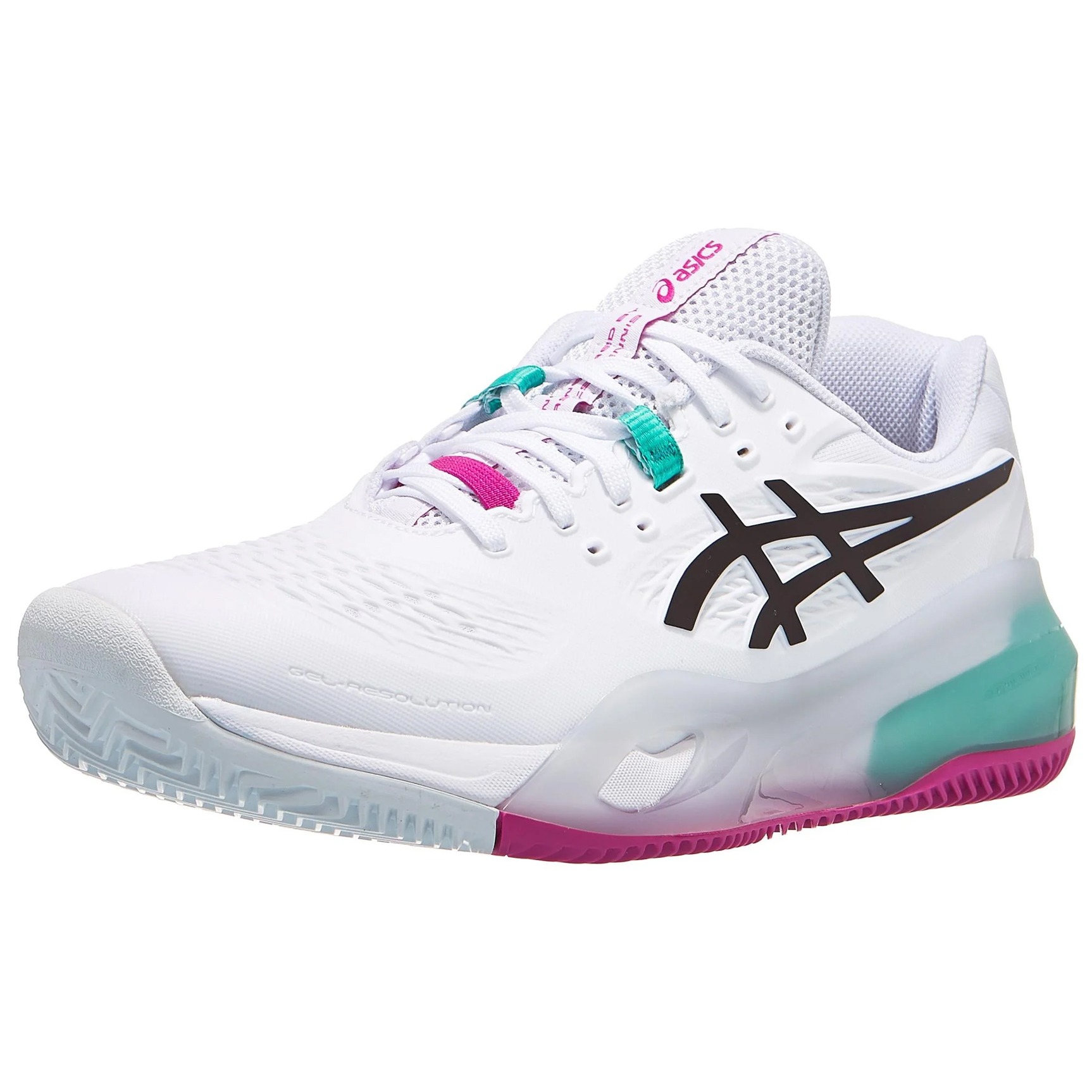 Кроссовки мужские Asics Gel Resolution X Clay White/Aurora Green