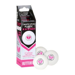 М'ячі Butterfly 3* R40+ Plastic White (3 шт) М'ячі Butterfly 3* R40+ Plastic White (3 шт)